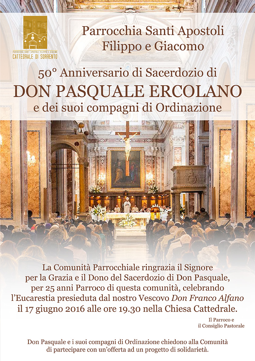 50mo anniversario di sacerdozio di don Pasquale e dei suoi compagni di ordinazione