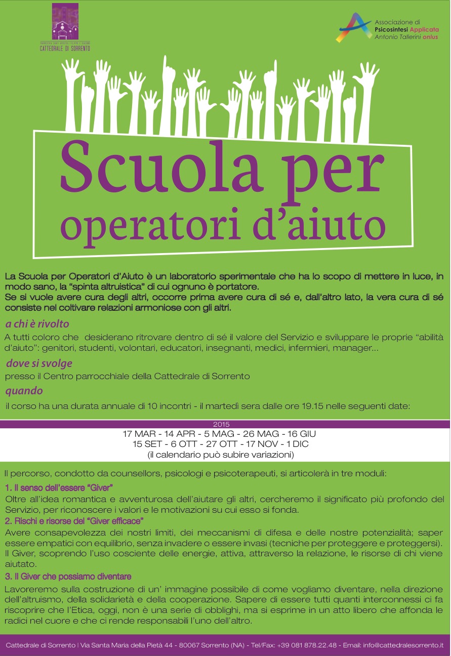 SCUOLA PER OPERATORI DI AIUTO